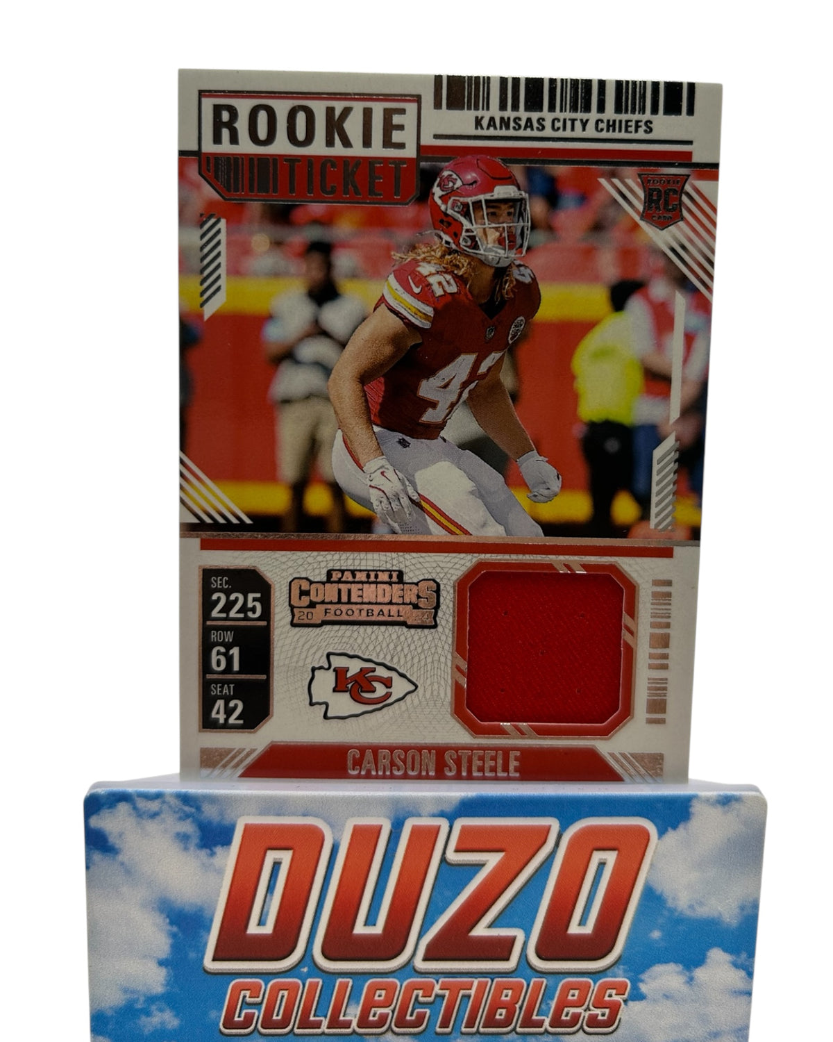 Carson Steele Rookie Ticket Patch 2024 Panini Contenders No.RTS-CSE
