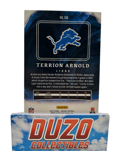 Terrion Arnold Rookie Orange /149 2024 Panini Origins No.130