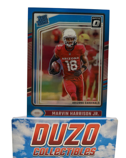 Marvin Harrison Jr. Rated Rookie Blue /299 2024 Panini Donruss Optic No.276