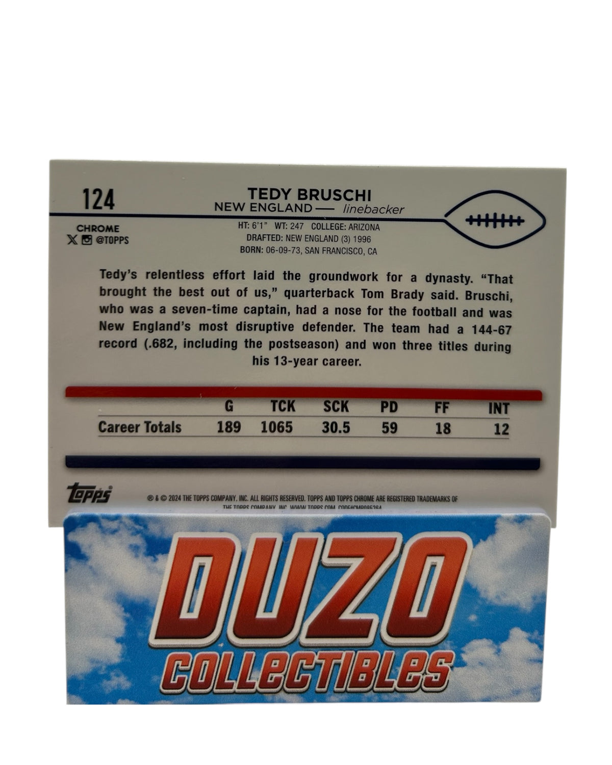 Tedy Bruschi Green /99 2024 Topps Chrome No.124