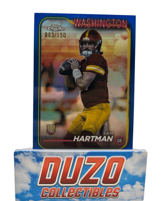 Sam Hartman Rookie Blue /150 2024 Topps Chrome No.235