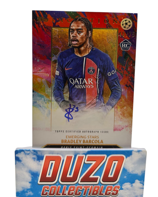 Bradley Barcola Rookie Auto /75 2024 Topps Inception No.ESB-BB
