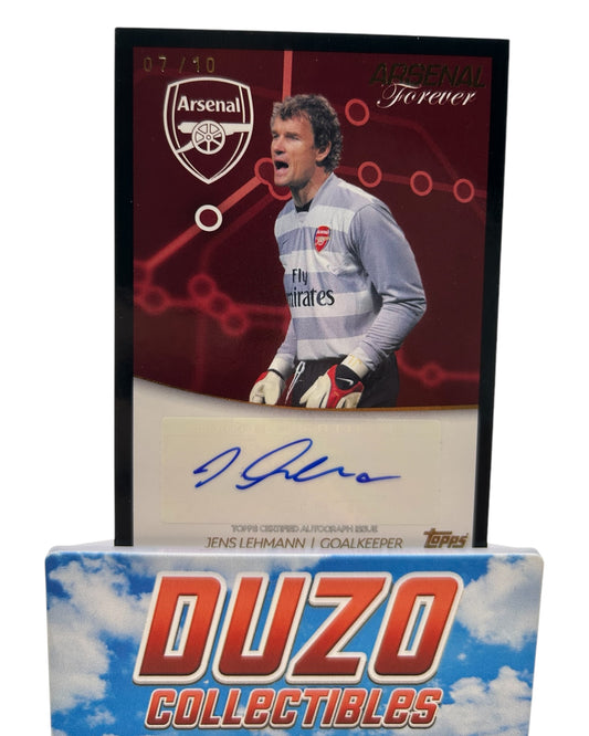 Jens Lehmann Black Auto /10 2024 Topps Arsenal Forever No.NL-JL