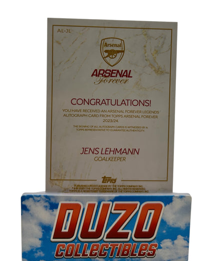 Jens Lehmann Orange Auto /25 2024 Topps Arsenal Forever No.AL-JL