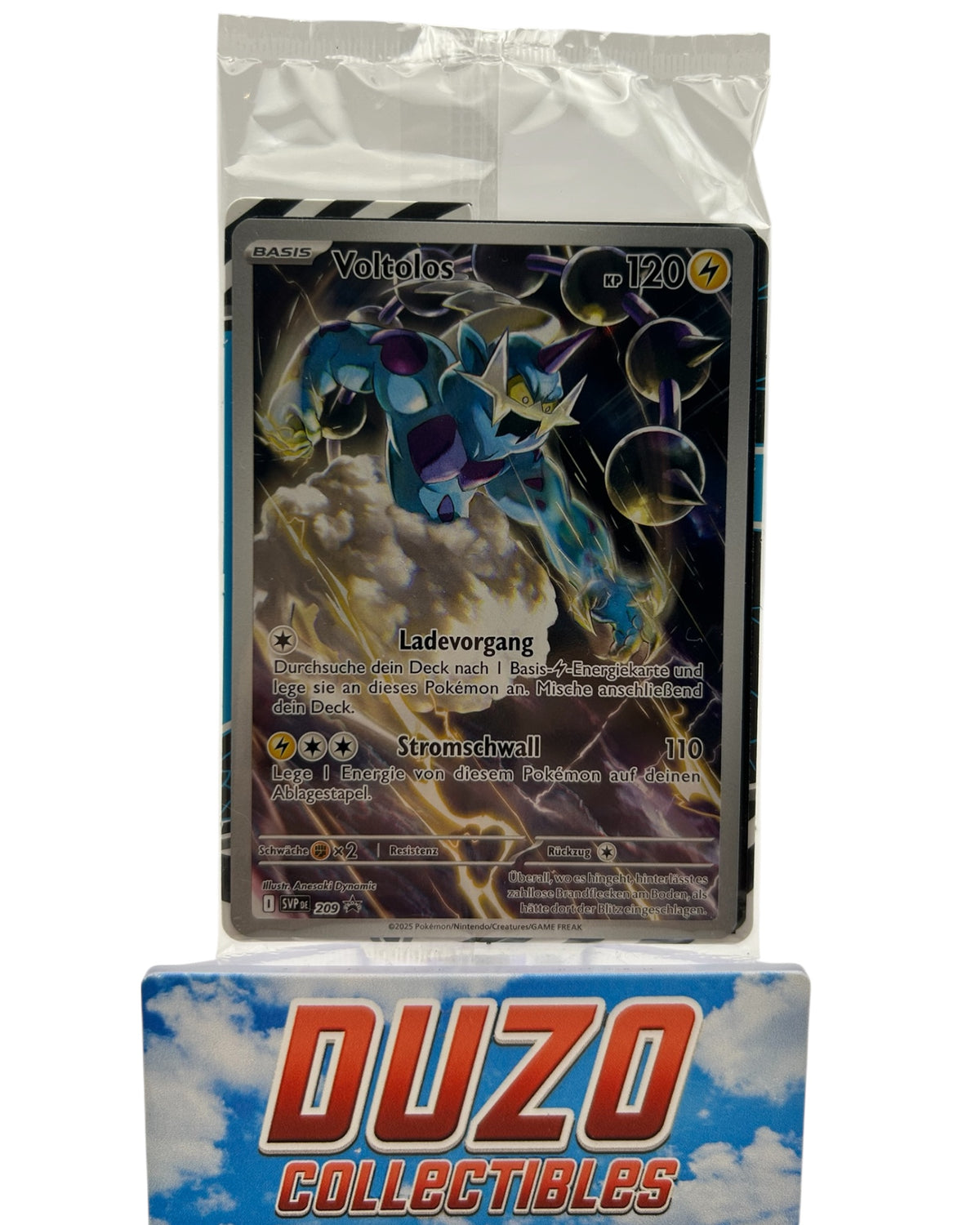 Voltolos Alt Art Promo Sealed 2025 Pokemon Schwarze Blitze No.209 + Trenner