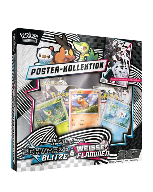 Schwarze Blitze & Weisse Flamme Poster Kollektion 2025 Pokemon Karmesin&Purpor