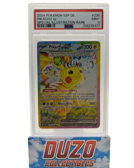 Pikachu Special Illustration Rare 2024 Pokemon Stürmische Funken No.238 PSA9