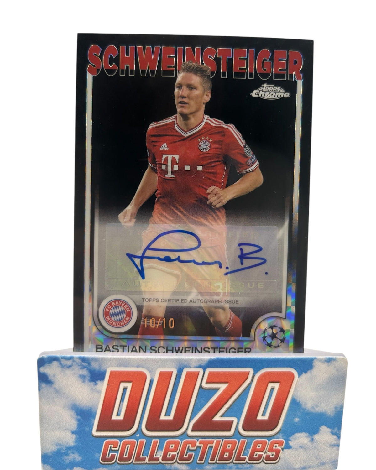 Bastian Schweinsteiger Black Auto 10/10 2025 Topps Chrome Champions League No.CA-SW