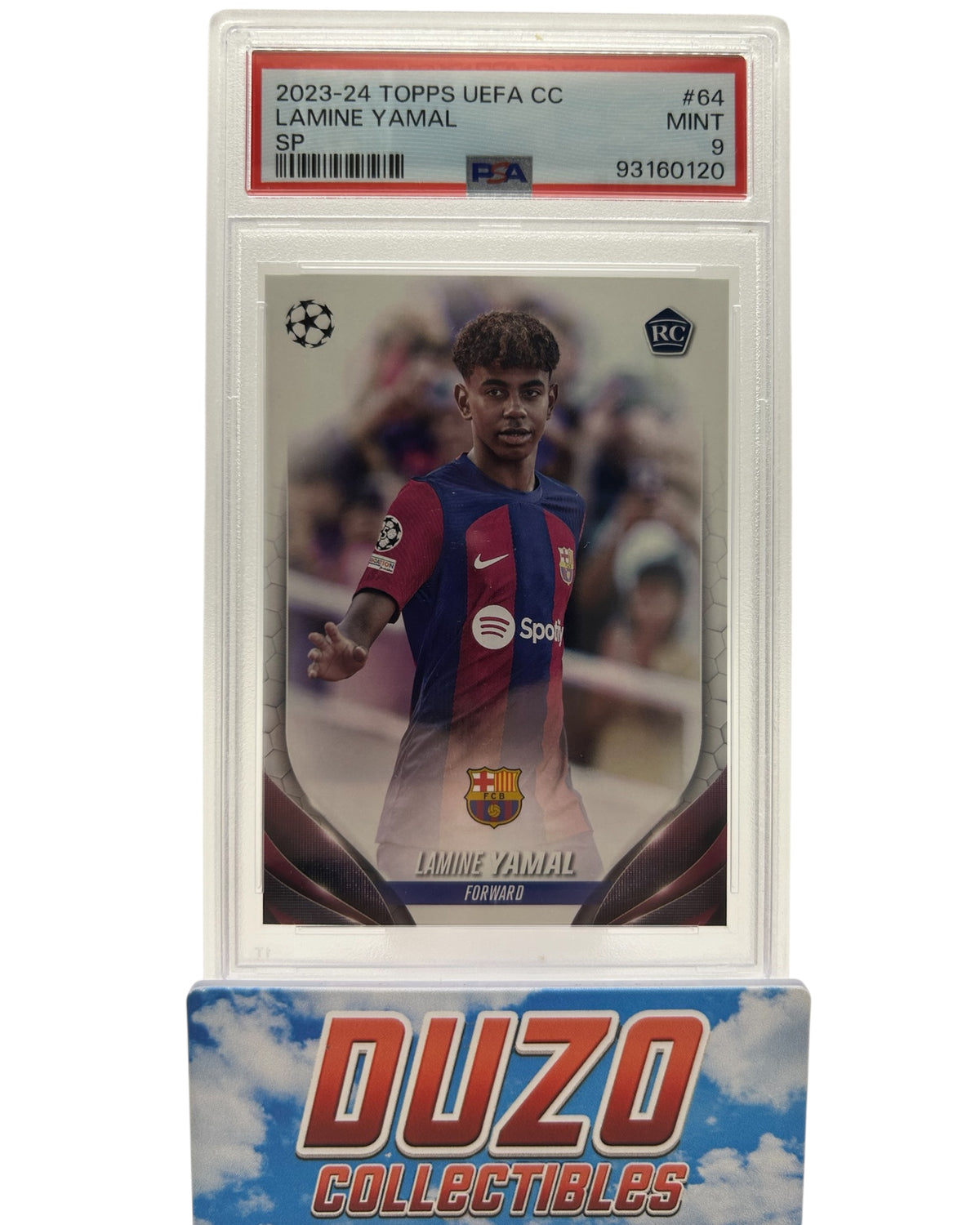 Lamine Yamal Rookie SP 2023-24 Topps UEFA CC No.64 PSA9