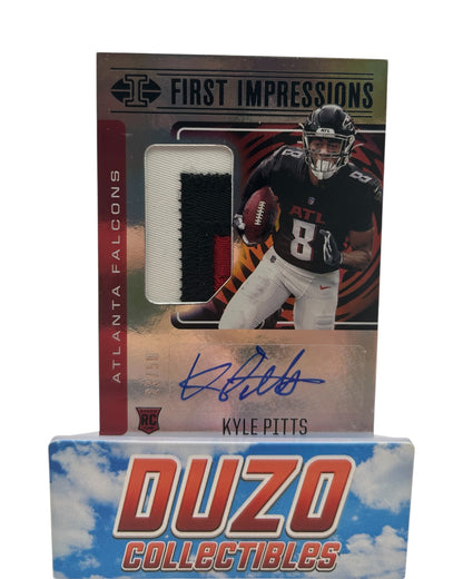 Kyle Pitts First Impressions Rookie Patch Auto /50 2021 Panini Illusions No.111