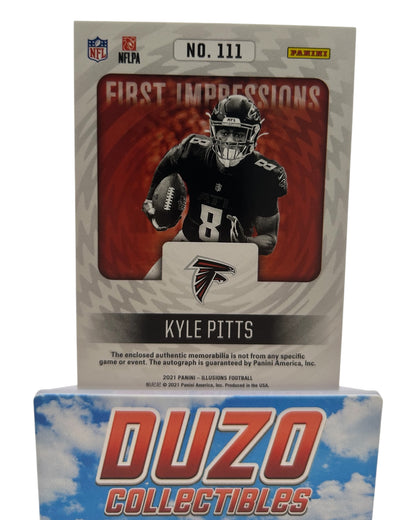 Kyle Pitts First Impressions Rookie Patch Auto /50 2021 Panini Illusions No.111