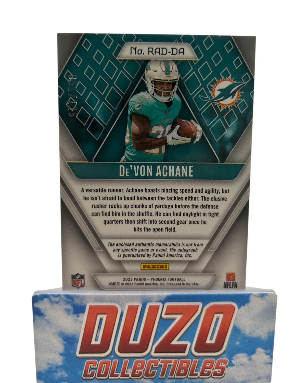 De'Von Achance Rookie Patch Auto Orange /125 2023 Panini Phoenix No.RAD-DA