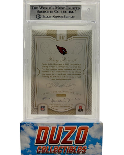 Larry Fitzgerald Green Dual Patches /5 2015 Panini Flawless No.DP-LF BGS 9