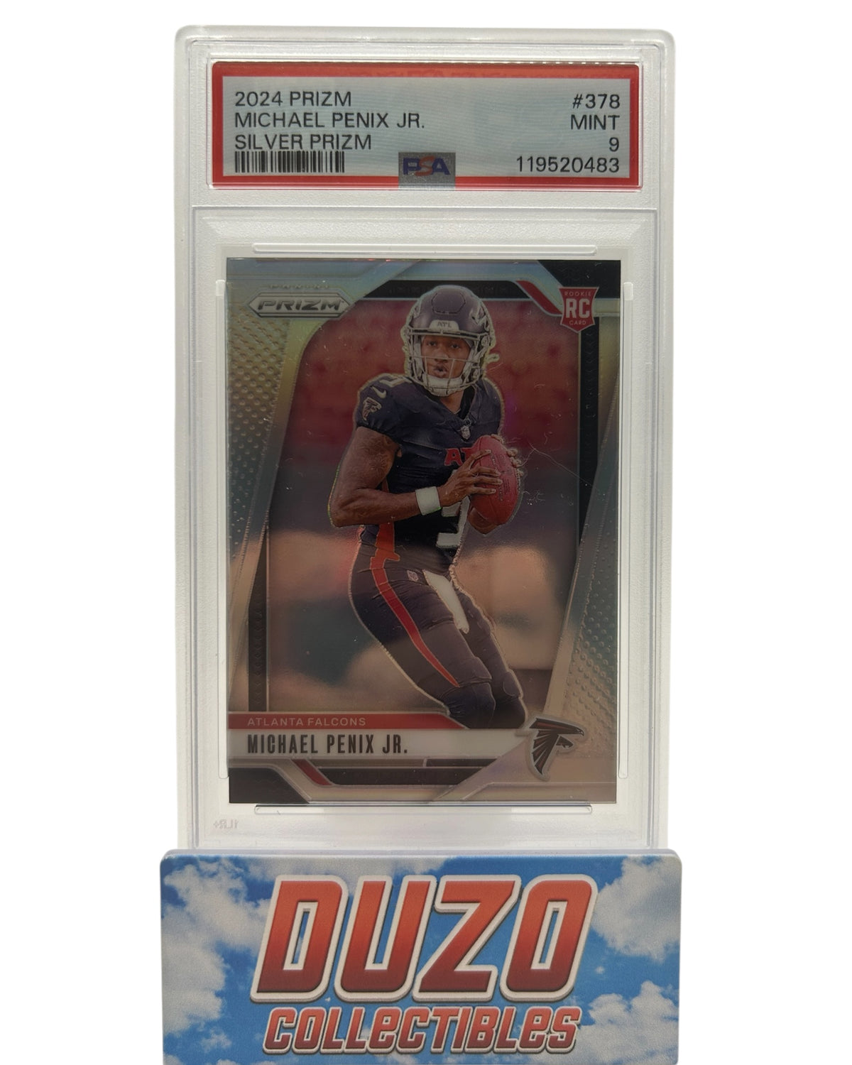 Michael Penix Jr. Rookie Silver Prizm 2024 Panini Prizm No.378 PSA 9