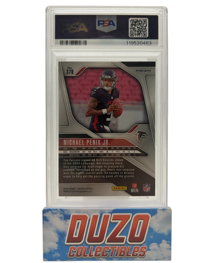 Michael Penix Jr. Rookie Silver Prizm 2024 Panini Prizm No.378 PSA 9