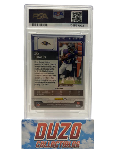 Zay Flowers Variation-OnCard-Auto-Orange /35 2023 Contenders Optic No-142 PSA 8