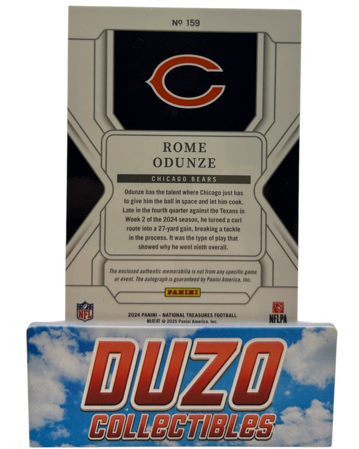 Rome Odunze Rookie Patch Auto /99 True RPA 2024 Panini National Treasures No.159