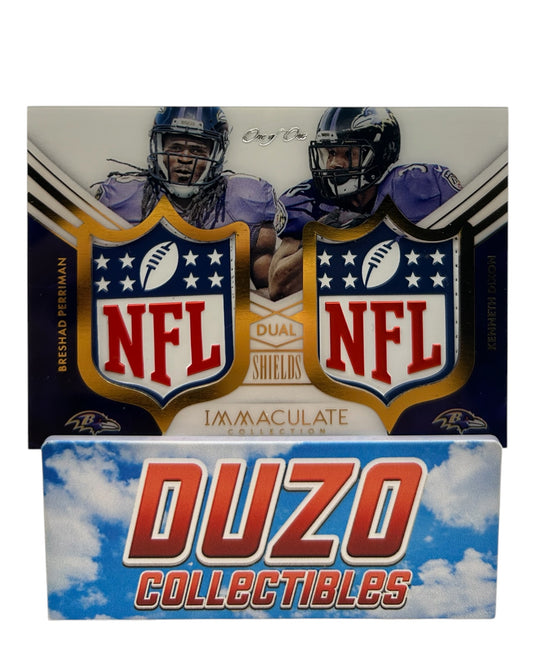 Breshad Perriman & Kenneth Dixon Dual Shields 1/1 2016 Panini Immaculate No.PD
