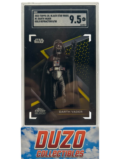 Darth Vader Gold Refractor /50 2022 Topps Chrome Black Star Wars No.1 SGC 9.5