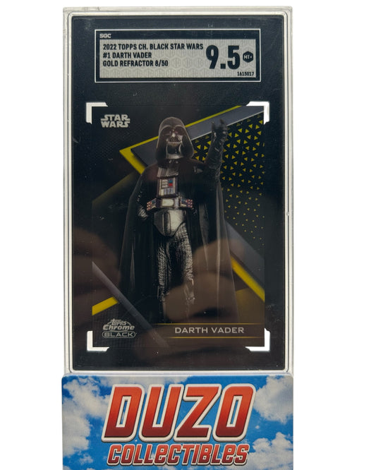 Darth Vader Gold Refractor /50 2022 Topps Chrome Black Star Wars No.1 SGC 9.5