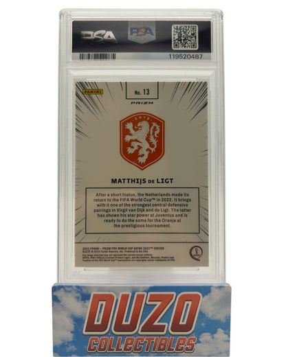 Matthijs De Ligt Manga Case Hit 2022 Panini Prizm World Cup No.13 PSA 9