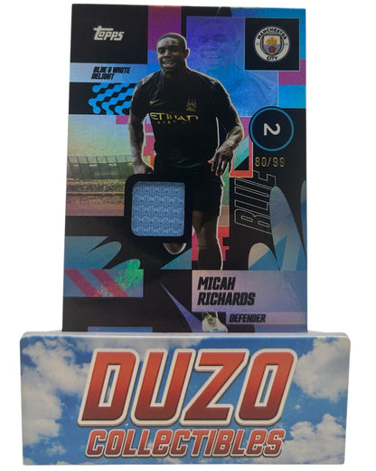 Micah Richards Match-Worn Patch /99 2025 Topps Manchester City No.DR-MR