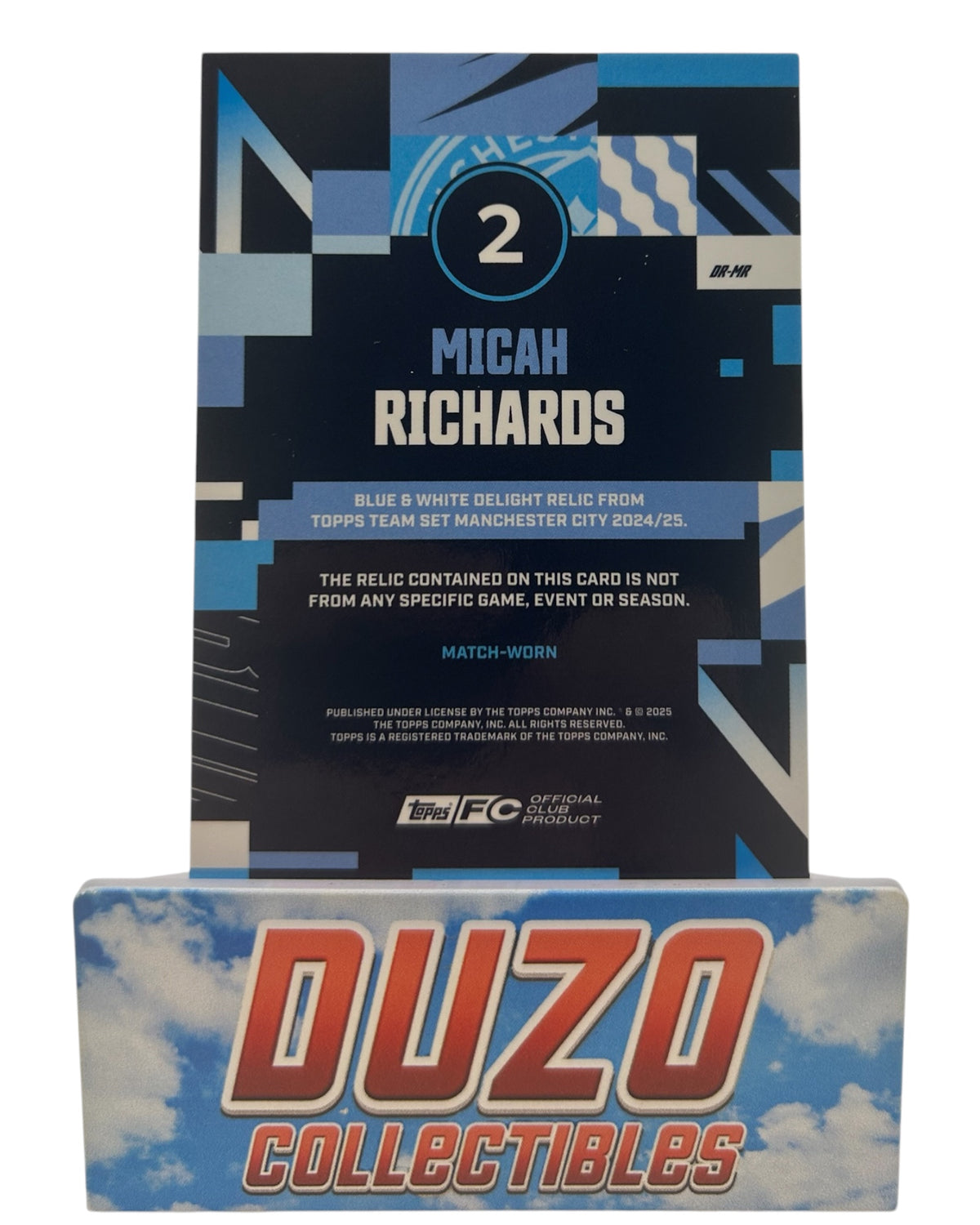 Micah Richards Match-Worn Patch /99 2025 Topps Manchester City No.DR-MR