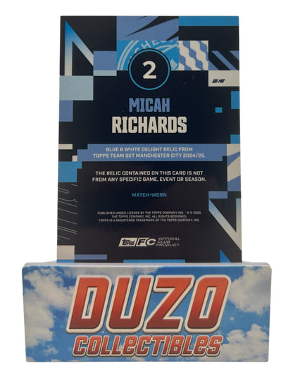 Micah Richards Match-Worn Patch /99 2025 Topps Manchester City No.DR-MR