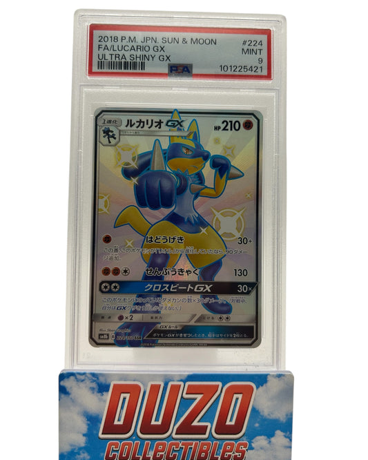 Lucario GX Full Art SSR 2018 Pokemon Ultra Shiny GX No.224/150 PSA 9