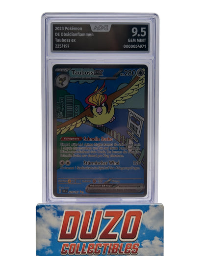 Tauboss EX SIR 2023 Pokemon Obsidian Flammen No.225/197 AOG 9.5