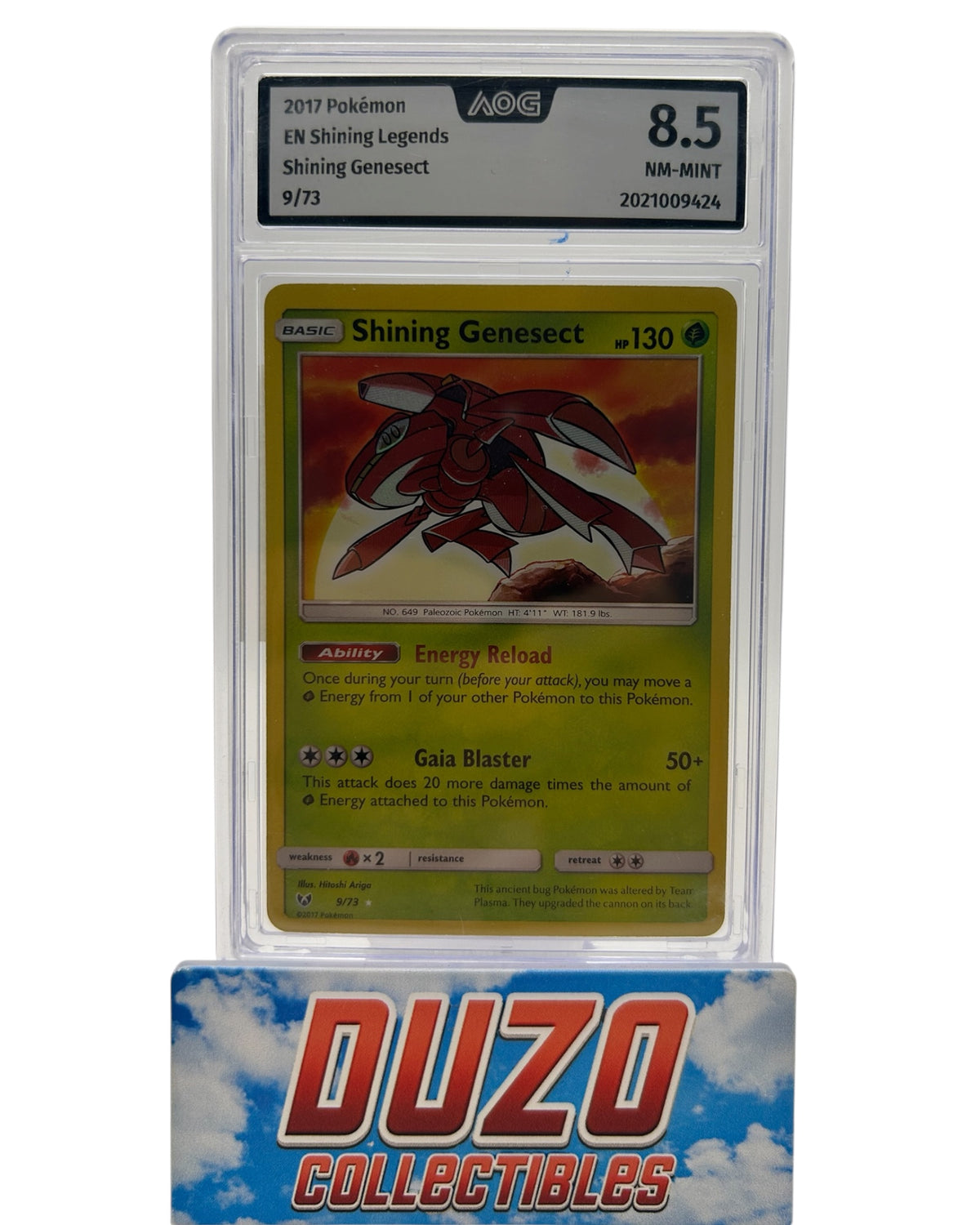 Shininig Genesect 2017 Pokemon Shininig Legends No.9/73 AOG 8.5