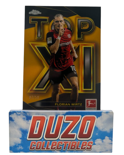 Florian Wirtz Top XI Gold /50 2025 Topps Chrome Bundesliga No.TOP-2
