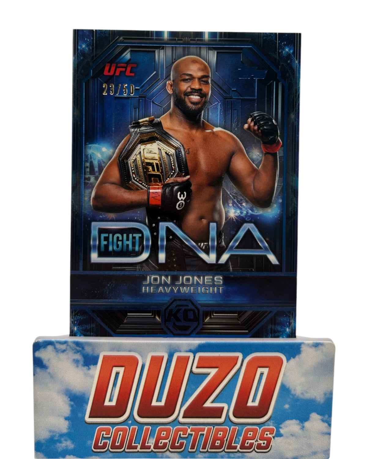 Jon Jones DNA Fight Blue /50 2026 Topps Knockout UFC No.DNA-10