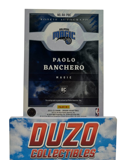 Paolo Banchero Rookie OnCard Auto 2022-23 Panini Origins N0.RA-PBC