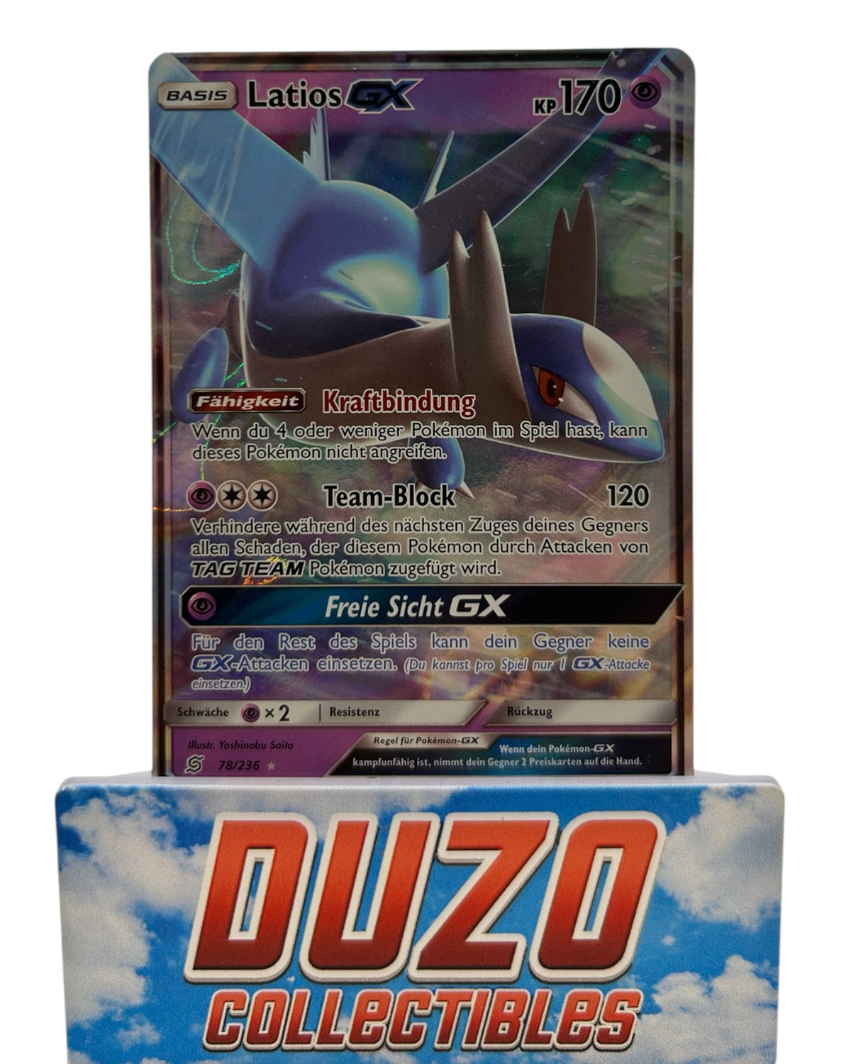 Latios GX Fullart 2019 Pokemon Bund der Gleichgesinnten No.78/236