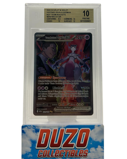 Team Rockets Mewtu EX Special Illustration Rare 2025 Pokemon Ewige Rivalen No.231/182 BGS 10