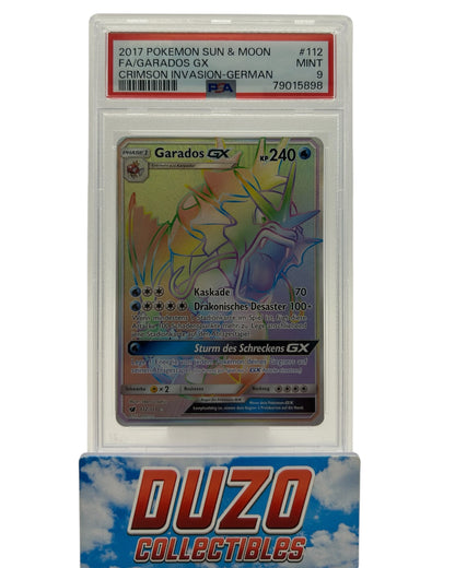 Garados GX Rainbow 2017 Pokemon Crimson Invasion No.112/111 PSA 9