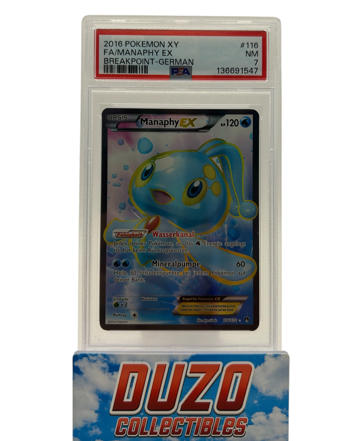 Manaphy EX Fullart 2016 Pokemon Breakpoint No.116/122 PSA 7
