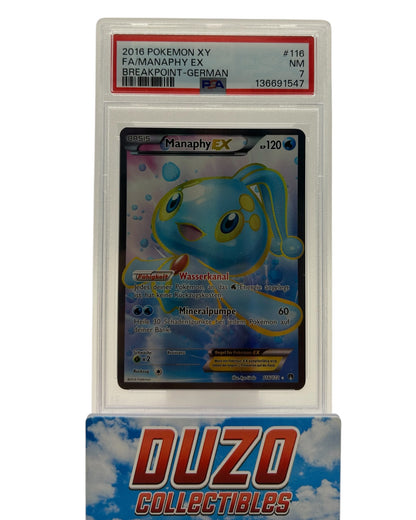 Manaphy EX Fullart 2016 Pokemon Breakpoint No.116/122 PSA 7