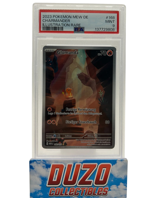 Glumanda Illustrtion Rare 2023 Pokemon 151 No.168/165 PSA 9