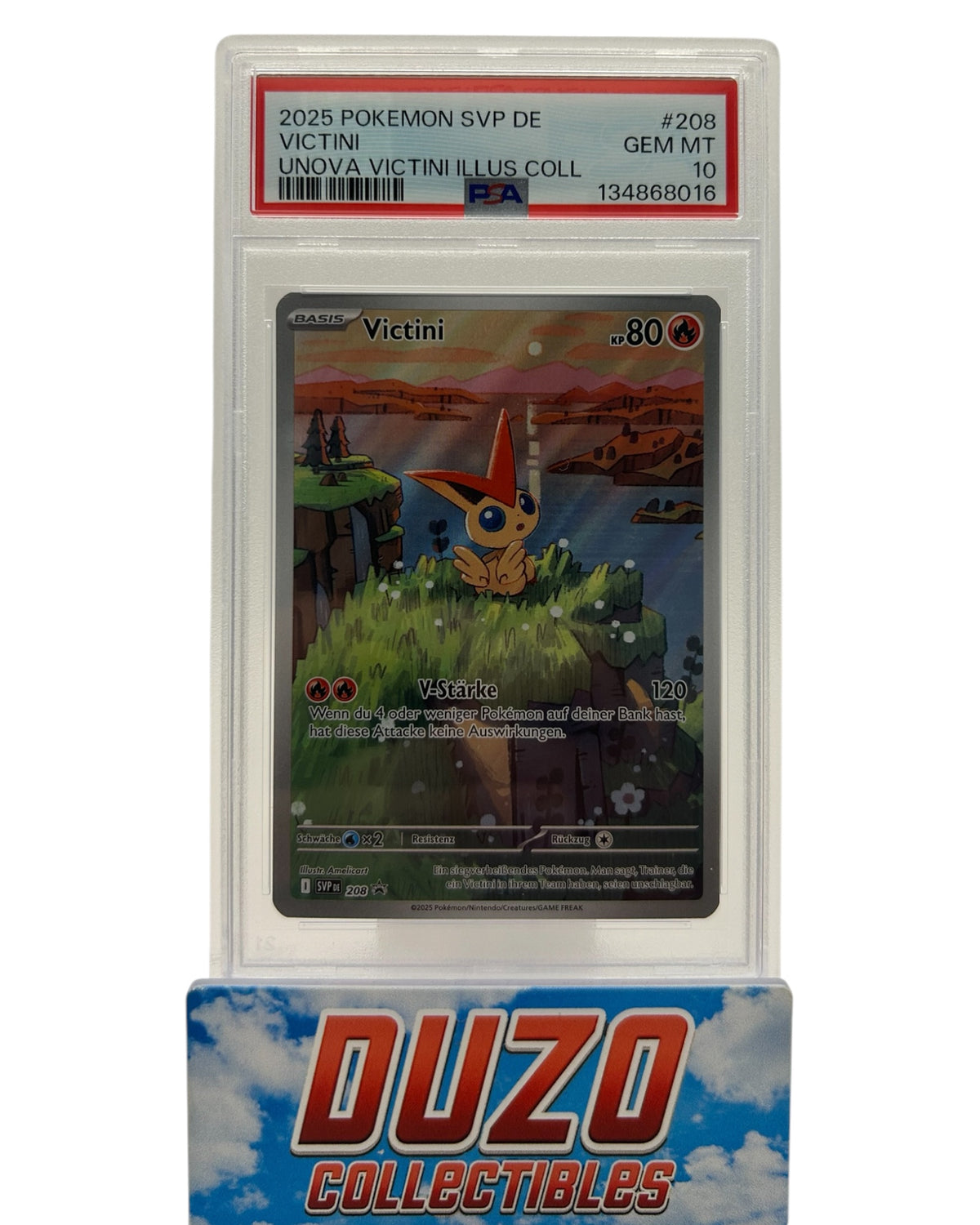 Victini Illustrtion Rare Black Star Promo 2025 Pokemon Unova Victini Collection No.208 PSA 10
