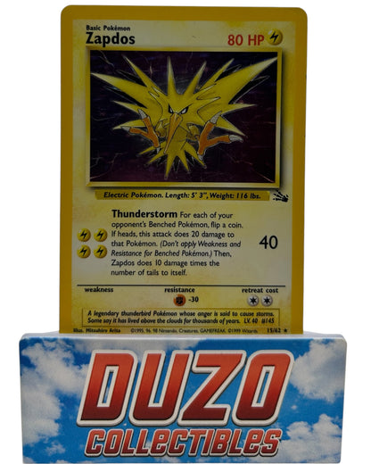 Zapdos Holo 1999 Wizards of the Coast Fossil No.15/62