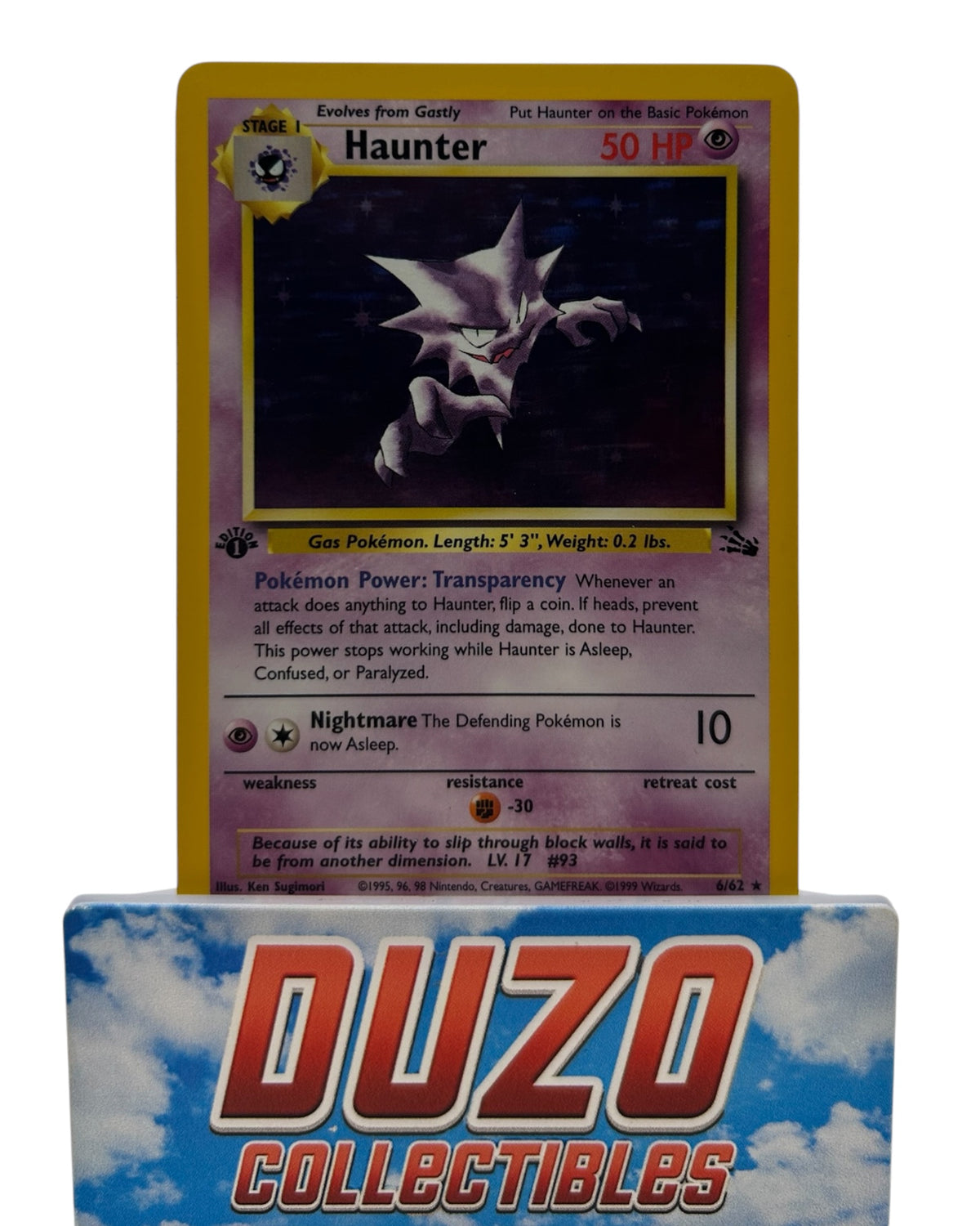 Haunter Holo 1st Edition 1999 Wizards of the Coast Fossil No.6/62
