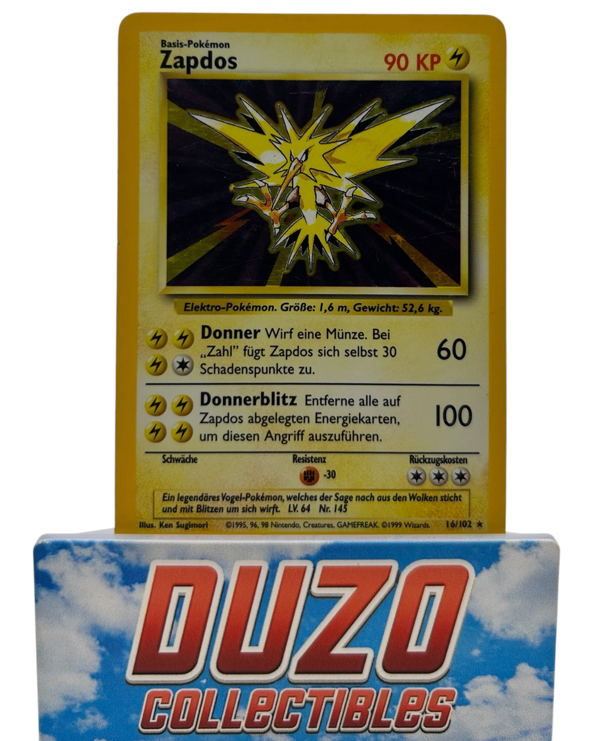 Zapdos Holo 1999 Wizards of the Coast Base Set No.16/102