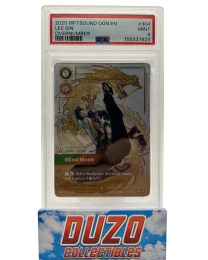 Lee Sin Blind Monk Overnumbered 2025 League of Legends Origins No.304/298 PSA 9