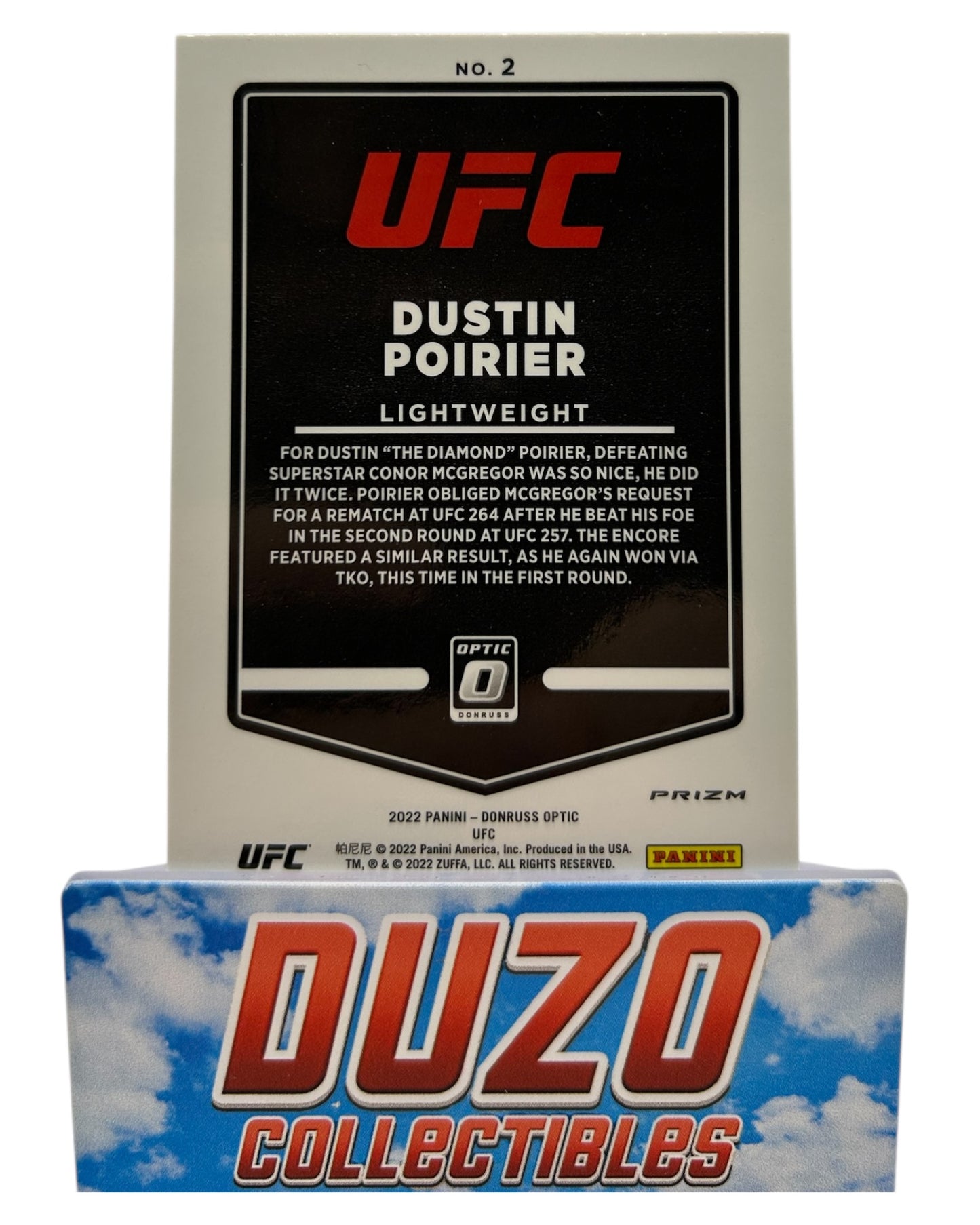 Dustin Poirier Silver Panini Optic UFC 2022 No.2