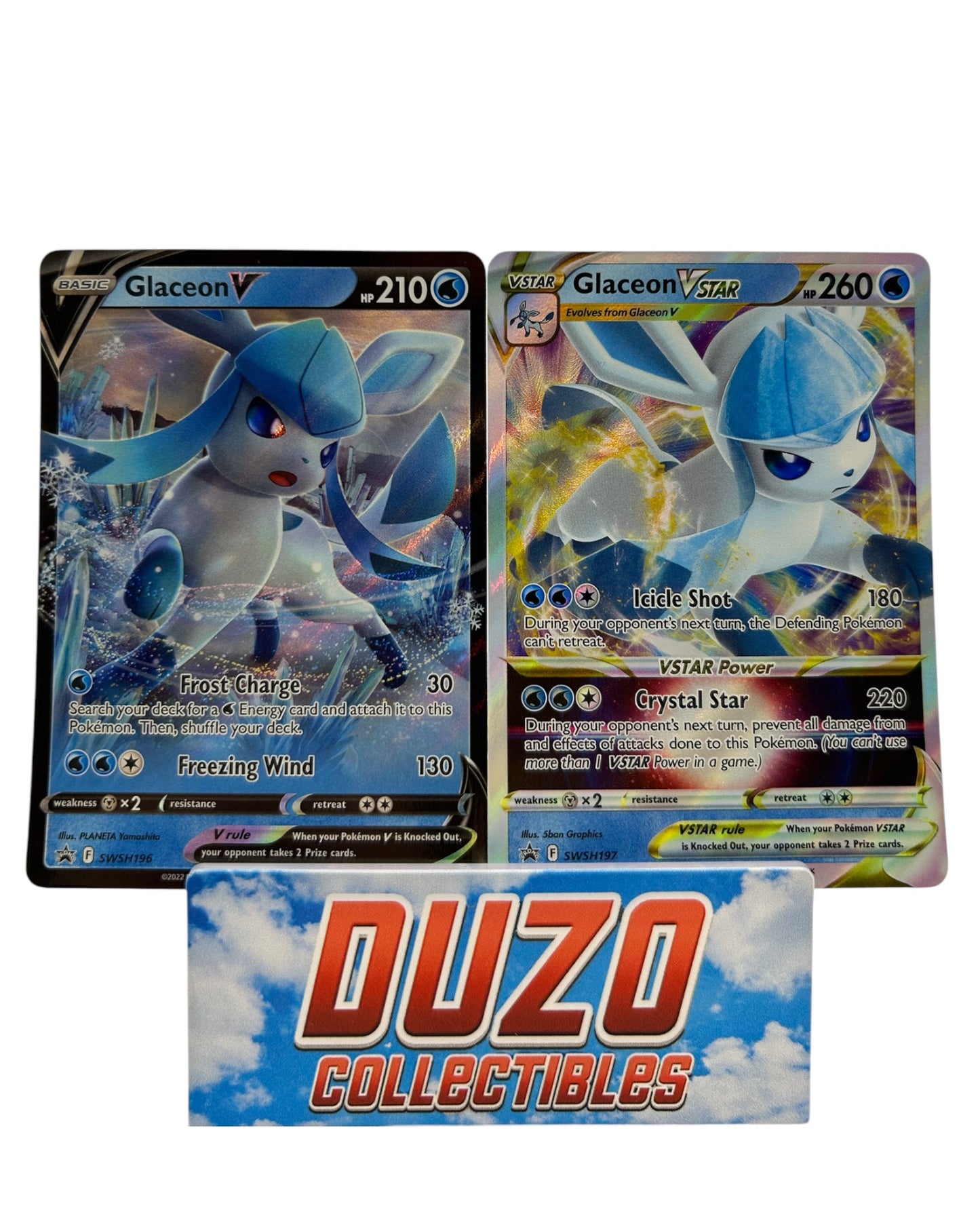 Glaceon V + Glaceon VSTAR Promo SWSH 196&197 Pokemon 2022 Special Coll. Box