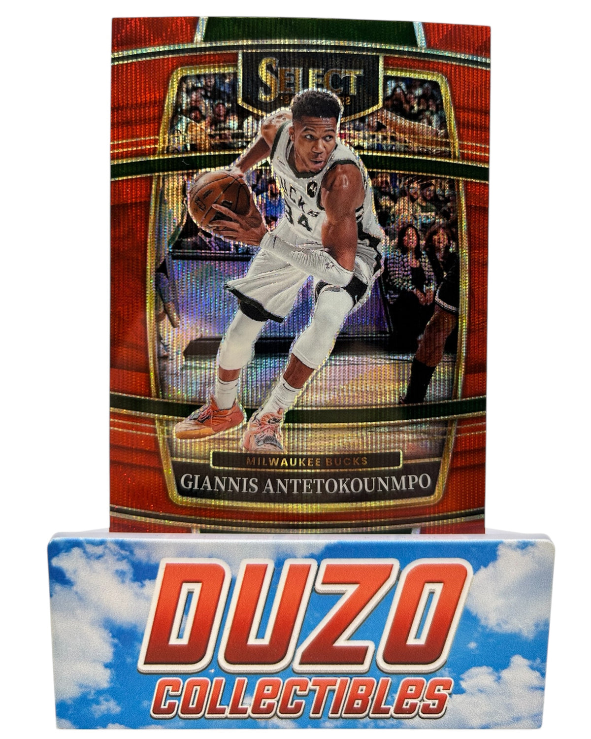 Giannis Antetokounmpo Red Wave 2021-22 Panini Select No.35