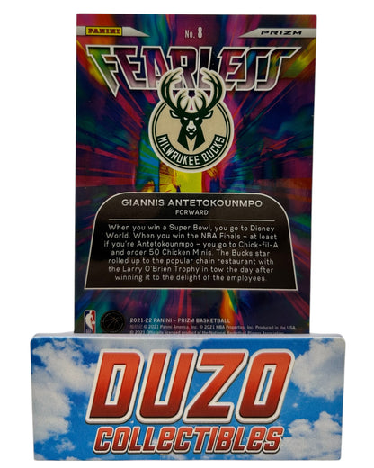 Giannis Antetokounmpo Disco Fearless 2021-22 Panin Prizm No.8