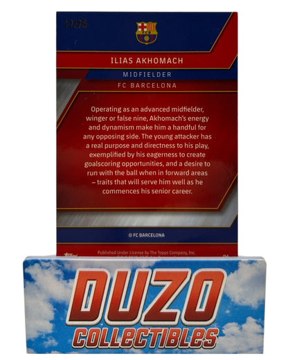 Ilias Akhomach Blue /75 2023 FC Barcelona Set No.96